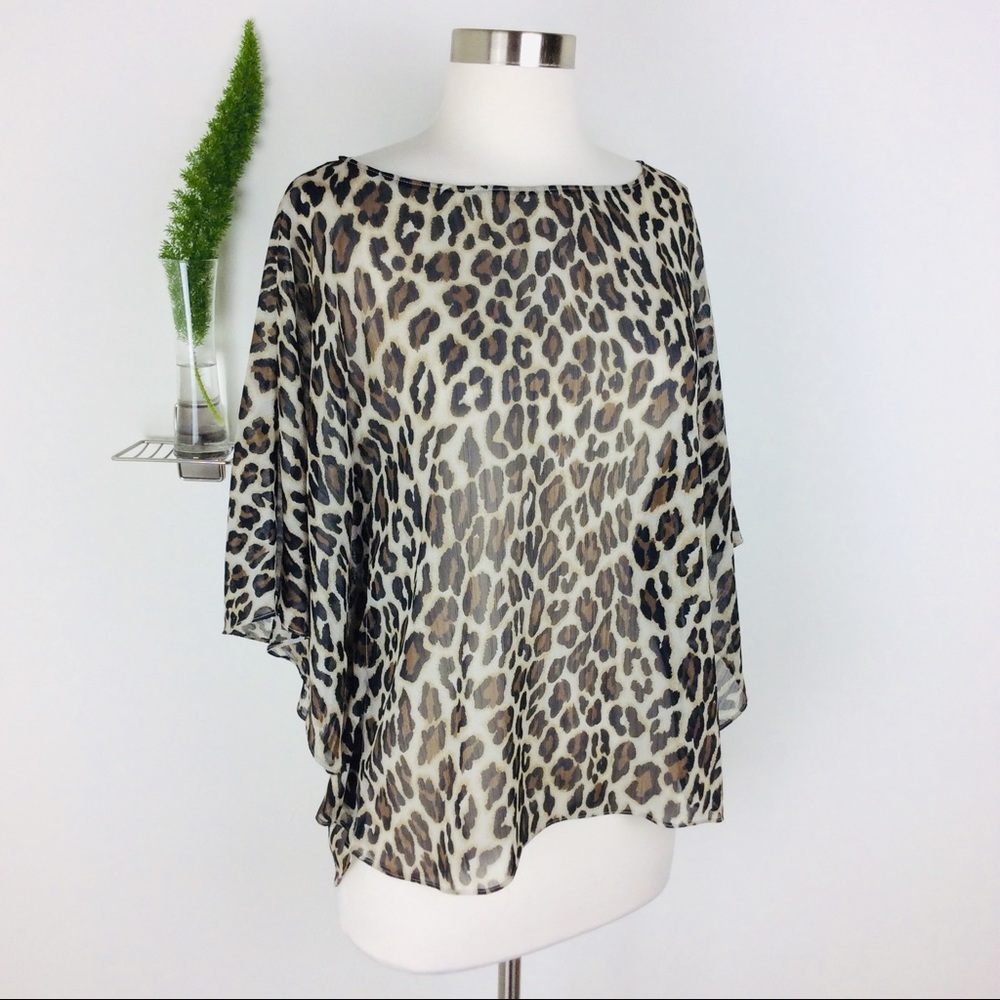 International Concept Animal Print Cover Up Size 4